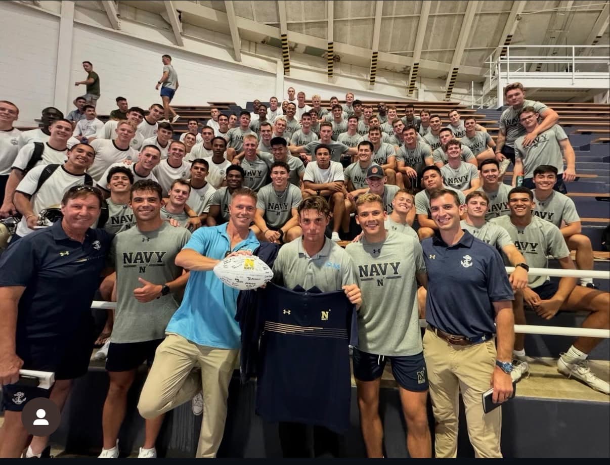 Dave Klemic consulting with the Navy sprint football program at the Naval Academy