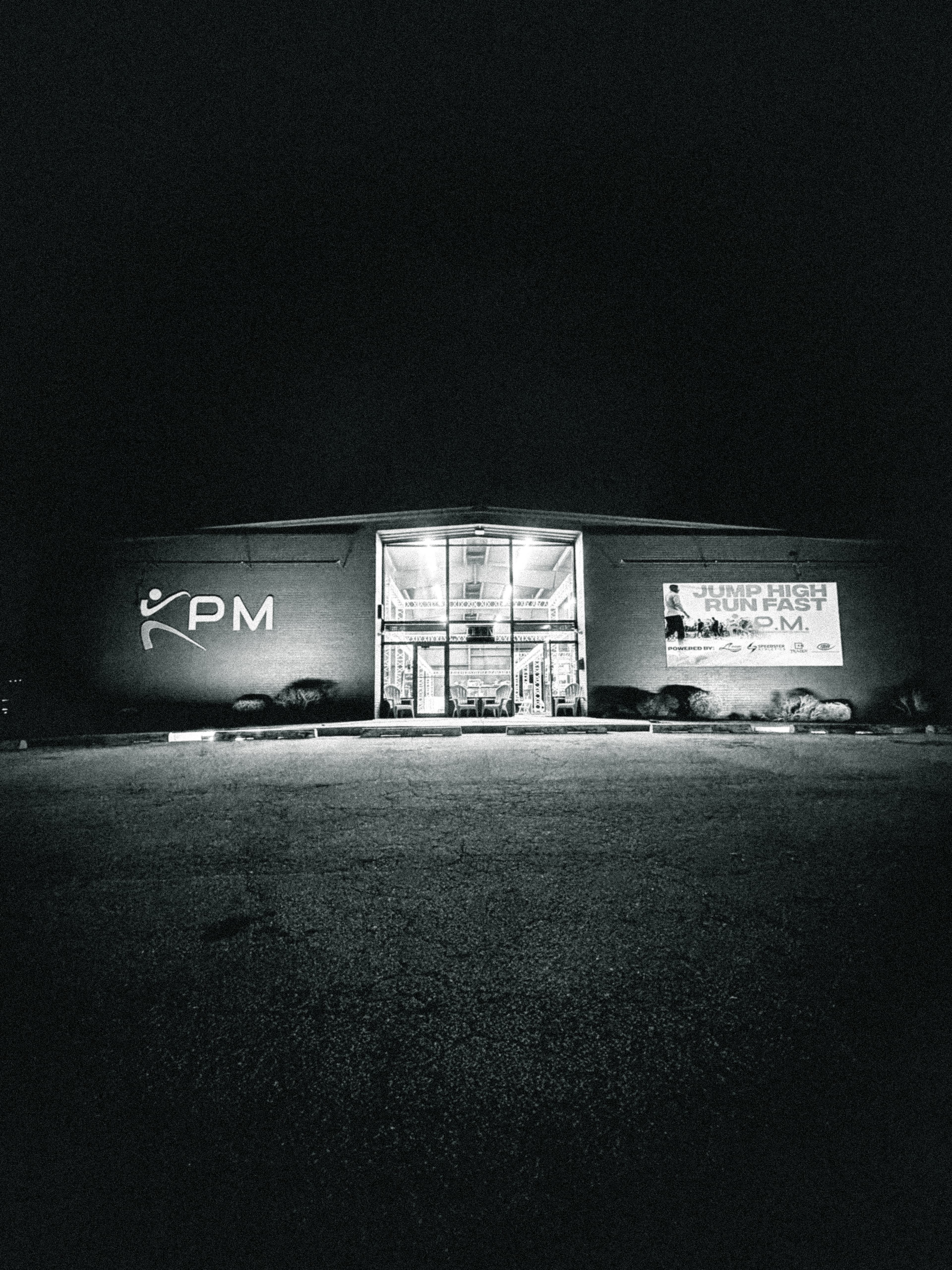 The Klemic Performance Method facility in Somers Point, NJ at night